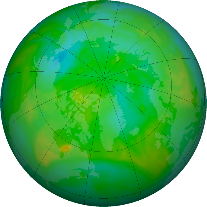 Arctic ozone map for 27 July 2013